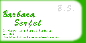 barbara serfel business card